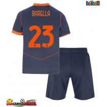 Camisa de Futebol Inter Milan Nicolo Barella #23 Equipamento Alternativo Infantil 2025-26 Manga Curta (+ Calças curtas)